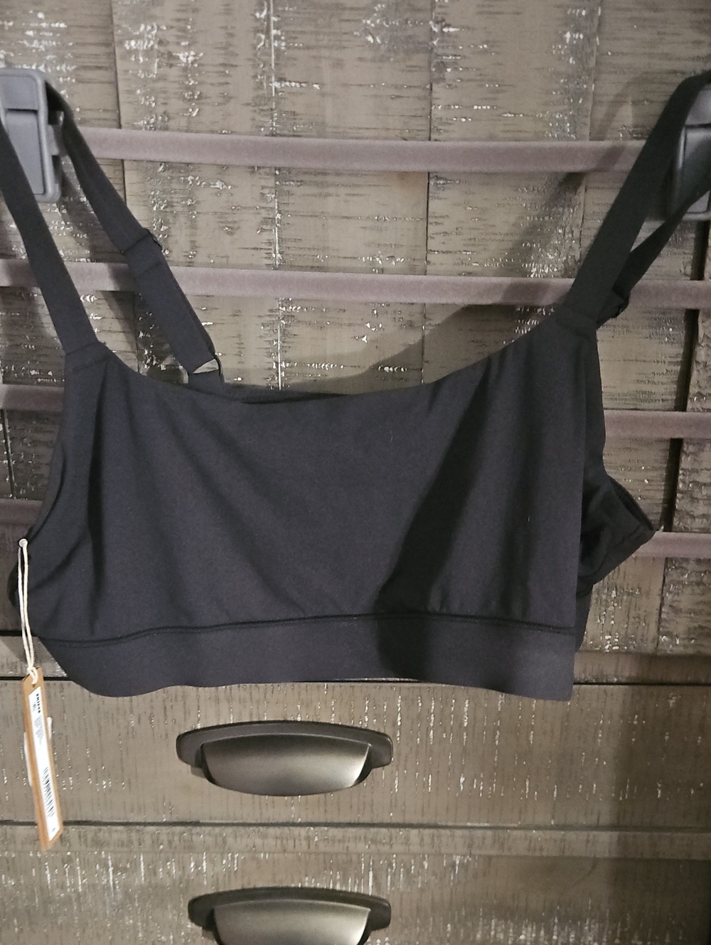 SKIMS FITS EVERYBODY SCOOP Black Bralette Crop Top - Women Intimates & Sleepwear